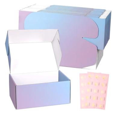 Imagem de DERZIFUN Caixas de Remessa de 9x6x4", 30 Caixas de Papelão Ondulado para Correspondência, Caixas de Embalagem de Remessa de Gradientes para Pequenas Empresas, Caixas de Presente de (9X6X4 Polegadas -