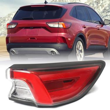 Imagem de FIONE Conjunto de luz traseira de LED compatível com Ford Escape 2020 2021 2022 2023 Luz traseira de freio traseira direita lado do passageiro RH LJ6Z13404