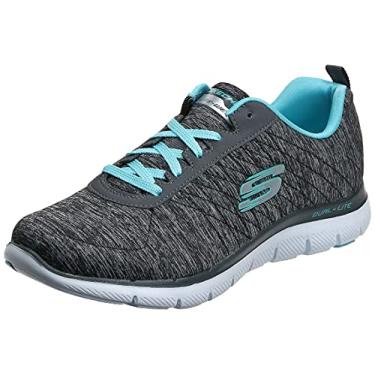 Imagem de Skechers Tênis feminino Flex Appeal 2.0, Preto/azul, 37