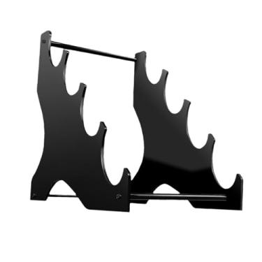 Imagem de YIJU Rack de exibição de sabre de luz acrílico, suporte de espada de quatro camadas, organizador, decoração de casa para dojo, decorativo, sala de jogos , Preto