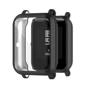 Imagem de Rc-Z Capa protetora de tela para relógio inteligente Amazfit GTS 2 Mini/Bip U Pro, pacote com 2 unidades de TPU macio ultrafino, capa completa de substituição para GTS 2 Mini/Bip U Pro