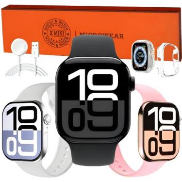 Imagem de Relógio Smart Watch W10 Mini Tela Amoled 42mm Feminino Unissex Recebe 