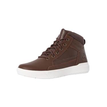 Imagem de Timberland Tênis masculino Allston Mid com cadarço, Marrom médio de flor integral, 10.5