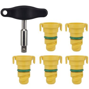 Imagem de Pacote com 6 plugues de drenagem de óleo compatíveis com Ford F-150 F150 Mustang Bronco Explorer Edge Lincoln MKZ FT4Z-6730-A FT4Z6730A BC3Z-6730-A BC3Z6730A KX6Z-6730-B KX6Z6730B BC3Z-6730-B com