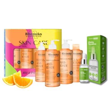 Imagem de Kit Skincare Vitamina C Anti Idade Rhenuks+ Sérum Efeito Secativo Espinhas 5 em 1