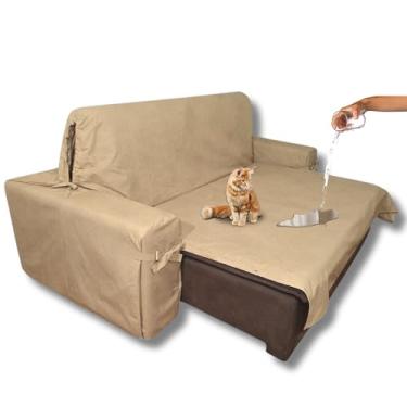 Imagem de Capa de Sofá Retrátil 4 Lugares Impermeável até 3,25 Cor:Bege