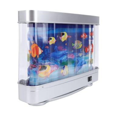 Imagem de Luz Noturna de Peixe Em Movimento, Mini Lâmpada Decorativa de Mesa para Aquário Artificial de Peixes Tropicais, Terapia Sensorial, Brinquedo de bebê, Alimentado por USB, Lâmpada