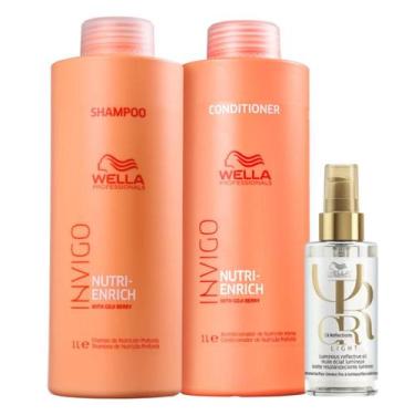 Imagem de Kit Wella Professionals Nutri Enrich Sh 1L + Cond 1L + Oil Reflections
