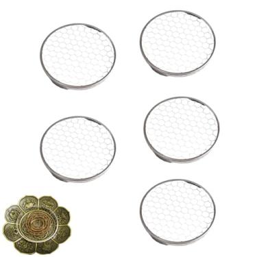 Imagem de NentMent Pacote com 5 unidades de tela de tela de queimador de incenso a carvão de substituição para queimador Bakhoor, briquetes de carvão, tabletes de carvão, incensário, resina, incensário, tigela