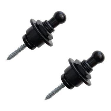 Imagem de Roldana Strap Lock Preta para Guitarra Violão Baixo - Myth