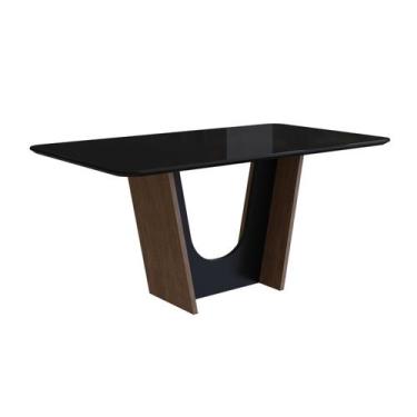 Imagem de Mesa para Sala de Jantar 160x90cm com Vidro Lapidado - Móveis Zamarchi