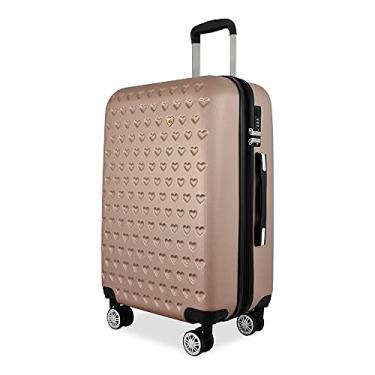 Imagem de Mala De Viagem Média ANAC Rígida Para 23 kg Com Rodas 360º E Cadeado Segredo. (Rosé Gold C1M)
