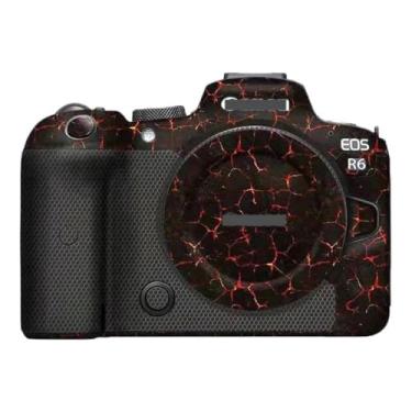 Imagem de Película para câmera R6 para Canon EOS R6 EOSR6 EOSR6 película de vinil antirarranhões protetor corporal casaco acessórios de fotografia adesivo (lava vulcânica)