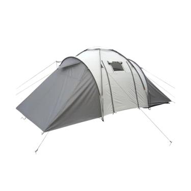 Imagem de Barraca de Camping para 7 Pessoas, 3 Quartos e Sala, Grande Porte, Cinza