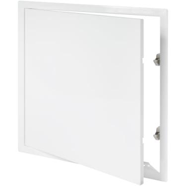 Imagem de Vent Systems Painel de acesso de metal branco de 40,6 cm x 40,6 cm com função de clique - Portas de fácil acesso - Painel de acesso para drywall, parede, porta de serviço elétrico e encanamento