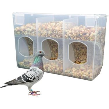 Imagem de Alimentador automático de pássaros de pombo, bebedouro de plástico, bebedouro de água para gaiola, alimentador de papagaio suspenso sem bagunça, acessórios de gaiola para galinha de pássaro de codorna