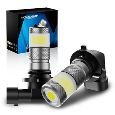 Imagem de NOVSIGHT 9005 9006 lâmpadas LED de neblina ou DRL, 6000K xenon branco 360 graus luz de neblina LED, tamanho mini lâmpadas de neblina tudo em um substituição de luzes diurnas, branco pacote com 2