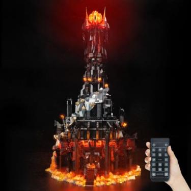Imagem de Hilighting Kit De Luz Led Atualizado Para Conjunto De Construção Lego Barad Dur, Versão Com Controle Remoto Compatível Com Lego 10333 (Modelo Não Incluído)