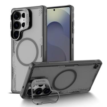 Imagem de Nillkin Capa magnética para Galaxy S25 ultra transparente com suporte, compatível com Magsafe, ICEBLADE PROP CASE