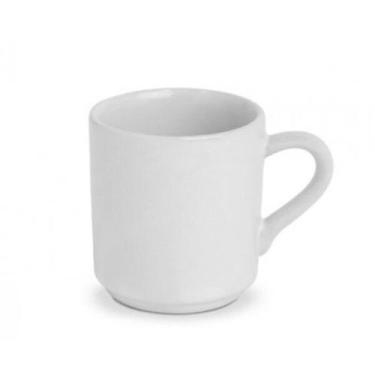 Imagem de Xícara De Café Porcelana Branca Lisa 60ML Canequinha 1 Unid - HR Porce