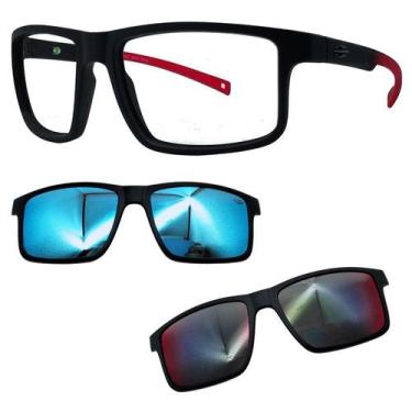 Imagem de Oculos Mormaii 6127 Swap 5 A85 Com 2 Clipons Azul e Red, Red, Azul
