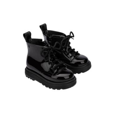 Imagem de Bota Infantil Mini Melissa Baby Coturno Feminino, Preto, 26/27
