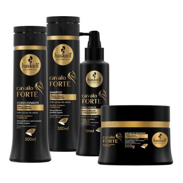 Imagem de Kit Cavalo Forte Haskell Quarteto 300mL Sh Cond Másc Tônico
