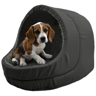 Imagem de Cama Pet Iglu Raça Grande para Cachorro e Gato com Almofada (Preto)