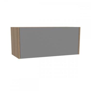 Imagem de Armário Aéreo 1 Porta Basculante Campanele Menu Kitchen By Politorno Castanho e Cinza