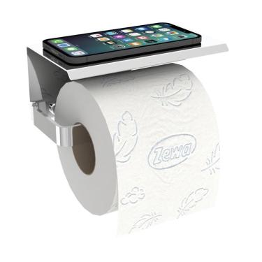 Imagem de Porta Papel Higiênico Inox De Parede Banheiro Max