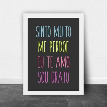 Imagem de Quadro Ho'Oponopono Colorido 24X18Cm