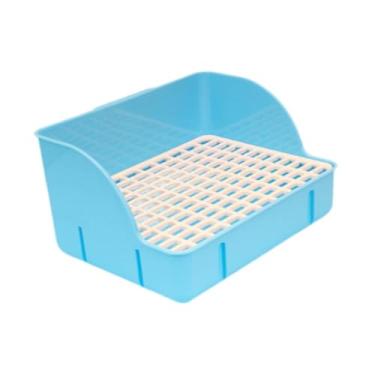 Imagem de Generic Bandela de ninhada de para gaiola, bandeja de lixo de pequenos animais de potty, bandeja de porquinho da cobaia da cama, Azul