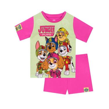 Imagem de Pijama Paw Patrol Girls de verão de manga curta rosa 5 anos