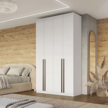 Imagem de Guarda Roupa Vicenzo 4 Portas 140x240x53cm Branco