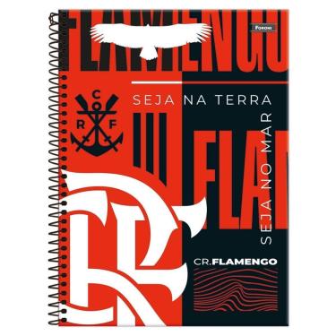 Imagem de Caderno Flamengo Clube Regatas 10 Matérias Espiral 160 F