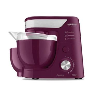 Imagem de Batedeira Com Pedestal Mondial 700W Bp-01P Marsala 60 Hz