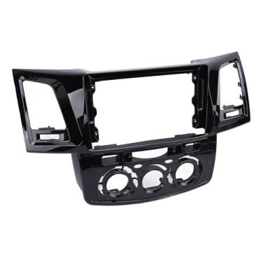 Imagem de Fáscia de Rádio Estéreo de Carro de 9 Polegadas, Painel de Fáscia de Rádio de Carro para Hilux 2011 a 2016, Preto Evita Arranhões na Substituição Estrutura do Painel de (Com