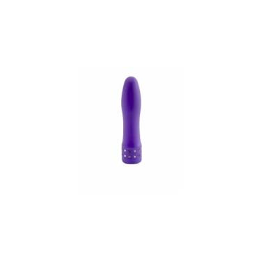 Imagem de Mini Vibrador Diamond Toque Aveludado Com Detalhes Em Pedras ROSA/ROXO
