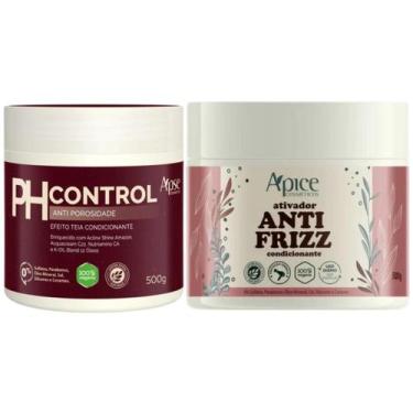 Imagem de Kit Mascara Ph Control Apice + Creme De Pentear Anti Frizz Tratamento 