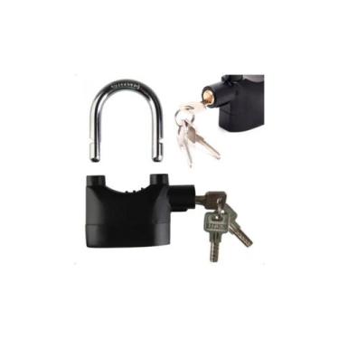Imagem de Cadeado Sonoro Prova D Água Anti-furto 110db Cor Preto-B-MAX