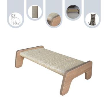Imagem de Arranhador de Gato MDF Reto Sisal - Amadeirado - Maderacco