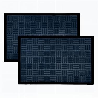Imagem de Kit com 02 Tapete Capacho 60x40cm Bem Vindo Emborrachado para Porta(KIT COM 02,COR 06)