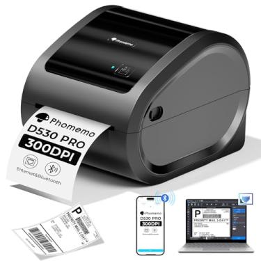 Imagem de Phomemo Impressora térmica de etiquetas Bluetooth 4 x 6, impressora de etiquetas de envio 300DPI para pequenas empresas, casa, escritório, impressora térmica sem fio D530PRO compatível com Ethernet