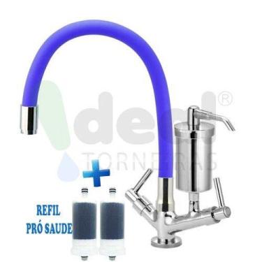 Imagem de Torneira Cozinha Com Filtro Bancada Colorida Flexível C-66 Várias Core
