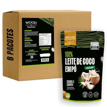 Imagem de Kit 8 Leite de Coco em Pó 100% Puro Vegano Sem Lactose 454g