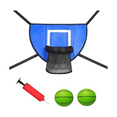 Imagem de simhoa Aro de basquete para trampolim, acessórios para trampolim, para brinquedos esportivos de enterrada, suporte de basquete, painel leve, Azul