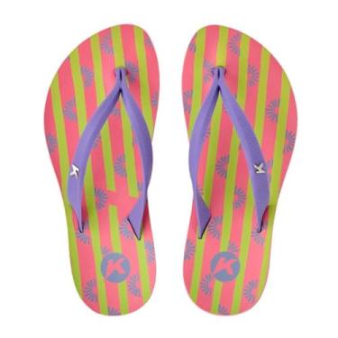 Imagem de Chinelo Kenner Ibiza Lola Feminino - Verde e Roxo - 39
