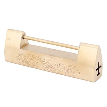 Imagem de Bloqueios Horizontais Chineses, Antiga Trava de Cobre Decorativa para Coleção (Cor de latão)