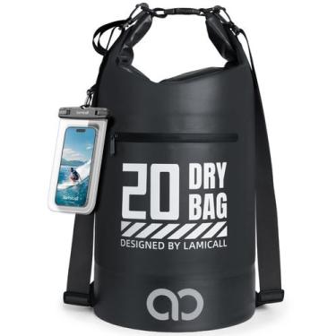 Imagem de Mochila impermeável Lamicall Dry Bag 20L com capa de telefone 10L/20L