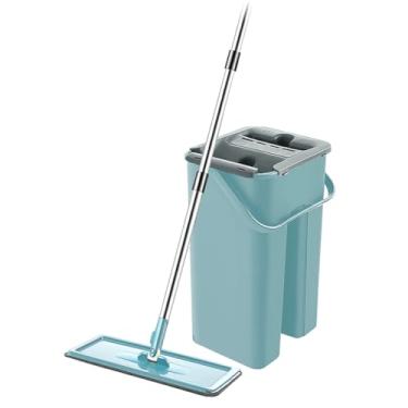 Imagem de Flat Mop Refis Esfregão Com Balde Rodo Mágico Lava Seca Tira Pó 2 Refil